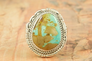 Genuine Manassa Turquoise Sterling Silver Ring